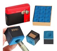 Gesso Biliardo Scatola,12pcs Gessetti per Tacchetti da Biliardo,Gesso Stecca Blu,Gessetti Biliardo,Gesso da Biliardo,Gessetto da Biliardo,Pool Cue Cubes,per Appassionati e Professionisti