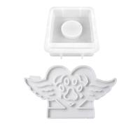 Gesso Candeliere Silicone Stampo Base Cuore Ala Supporto A Forma di Casa Desktop Decorazioni Sapone Fatto A Mano