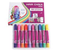 Gesso per capelli per ragazze, penne per colori per capelli lavabili, pennarelli tinture per capelli temporanei, formula in sicurezza luminosa, design di risciacquo facile, 10 colori, regalo di comple