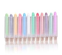 Gesso senza polvere per bambini, 12 pezzi di gesso colorato con supporto, lavagna girevole non tossica, disegno per scrivere sul marciapiede per lavagna bianca