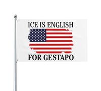 Gestapo IceIce è la parola inglese per Gestapo Flag - Colori vivaci e resistenti allo sbiadimento, poliestere a doppia cucitura con occhielli in ottone, bandiere 3 x 5 piedi