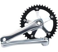 Geste per biciclette da strada da 165 mm 44T 44T BCD-130 mm a catena quadrata anello in lega in lega in alluminio in lega per biciclette adatte per bici pieghevoli/bici da strada, 165mmsilver,