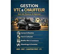 Gestion VTC & Chauffeur: Carnet suivi Revenus et dépenses planning suivi rapports pour les plateformes uber bolt