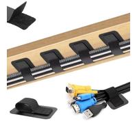 Gestione dei cavi, scrivania, organizer per cavi da scrivania, fascetta lunga per accessori da scrivania, 25 paia