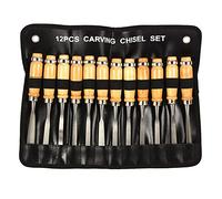 Gestire Strumenti per Intaglio del Legno, 12 Pezzi Set di scalpelli per Intaglio del Legno Strumenti per sgorbie Professionali per tornio Strumenti per Principianti e intagliator