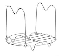 Gestisce facilmente piatti caldi 2 griglie a vapore in acciaio inossidabile dotate di impugnature in silicone sicure da tenere (senza silicone)