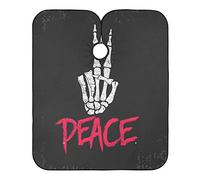 Gesto Di Pace Grunge Vintage Nero Taglio Di Capelli Mantello Lavabile Barber Cape Impermeabile Mantella Parrucchiere Per Bambini Uomini Barbieri 140X168Cm