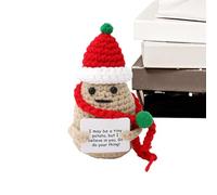 Gestrickte Motivationspuppe - Lustige Häkel Kartoffel Figur, handgefertigtes Sammlerstück für Zuhause, Kinderzimmer, Nachttisch oder Schminktisch | Dekorative für Weihnachten Erwachsene