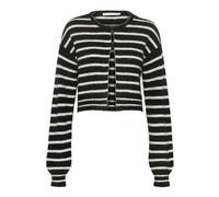 Gestuz - Cardigan Corto a Righe - Nero/Bianco - - Knitwear - Donna - Nero - M