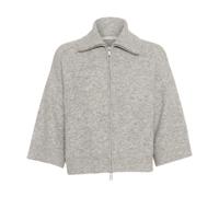 Gestuz - Cardigan Melange Grigio Chiaro con Maniche ¾ - - Knitwear - Donna - Grigio - M