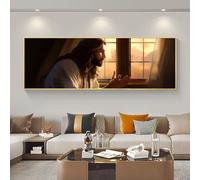 Gesù 5D Diamond Painting Kit Completo per Adulti, Fai Da Te Mosaico Pittura Diamante per Bambini Principianti, Diamond Art Ricamo a Punto Croce Craft Arts for Home Decor 65x190 cm/26x75 Inch M-452