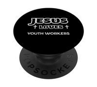 Gesù ama gli operatori giovanili leader giovanili etici cristiani PopSockets PopGrip Adesivo