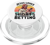 Gesù ama le scommesse sportive Parlay divertente gioco d'azzardo DFS Over PopSockets PopGrip per MagSafe