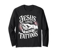 Gesù AMA Me E I Miei Tatuaggi Maglia a Manica