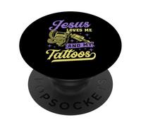 Gesù ama me e i miei tatuaggi PopSockets PopGrip Adesivo