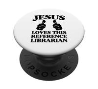 Gesù ama questa chiesa cristiana bibliotecaria di riferimento PopSockets PopGrip Adesivo