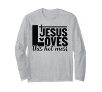 Gesù AMA Questo Caldo Cristo Cristiano Dio Croce Uomini & Donne Maglia a Manica