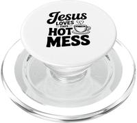 Gesù ama questo caldo pasticcio divertente umorismo cristiano PopSockets PopGrip per MagSafe