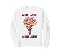 Gesù Amore Fede Rosa Spina Simbolo Religioso Cristiano Felpa