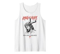 Gesù Amore Re della Speranza Cristiano Fede Croce Sketch Art Canotta