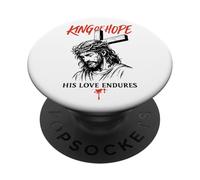 Gesù Amore Re della Speranza Cristiano Fede Croce Sketch Art PopSockets PopGrip Adesivo