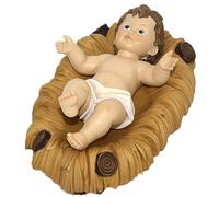 Gesu bambino con culla in poliresina bambinello di natale addobbi natalizi presepe da cm 32 ottima idea regalo
