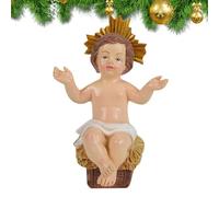 Gesù Bambino Figura Mini | Statuina Resina Presepe Gesù Bambino Decorazioni Natalizie,Decorazioni Cristiane Presepe Ornamenti Cattolici per Casa Ufficio Famiglie Celebrazioni Natale
