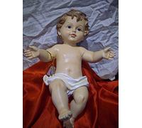 Gesu' bambino presepe lungh. 20 cm statua bambinello