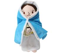 Gesù Bambola Peluche, da 13 Pollici Carina Maria con Bambola di Gesù, Giocattoli cristiani Religiosi Morbidi per Bambini Che battevano i Doni di Pasqua, Giocattoli