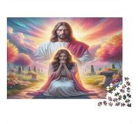 Gesù benedice la donna Rompicapo 1000 Pezzi In puzzle in Cartone Premium,Un Puzzles Per Giochi Di Puzzle Per Lo Sviluppo Cognitivo,Ideale Per Passatempo Per Anziani,Il Puzzle Più Venduto 38x26cm/100