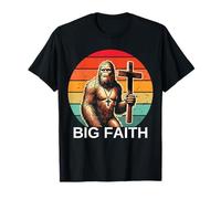 Gesù Bigfoot Sasquatch Fede cristiana Versetto Bibbia Battesimi Maglietta