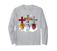 Gesù Buon Natale Natalizio I cristiani Amano Cristo Maglia a Manica
