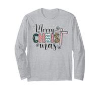 Gesù Buon Natale Natalizio I cristiani Amano Cristo Maglia a Manica