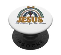 Gesù Buon Natale Natalizio I cristiani amano Cristo PopSockets PopGrip Adesivo