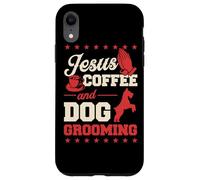 Gesù Caffè E Cane Grooming Divertente Christian Dog Groomer Custodia per iPhone XR