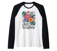 Gesù cambia tutto Fede Battesimo cristiano & Salvezza Maglia con Maniche Raglan