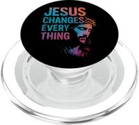 Gesù cambia tutto Religioso Cristiano Fede PopSockets PopGrip per MagSafe