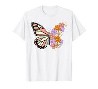 Gesù Camminare per Fede Farfalla Floreale Cristiana Maglietta