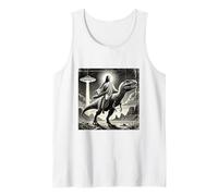 Gesù Cavalcando Dinosauro, UFO, Divertente, Grafica Fredda, Pazzo Canotta