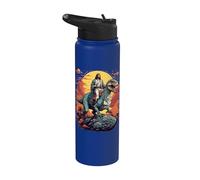 Gesù cavalcando nello spazio T-Rex Dinosaur Meme Sci-Fi Believers Stainless Steel Insulated Water Bottle
