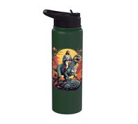 Gesù cavalcando nello spazio T-Rex Dinosaur Meme Sci-Fi Believers Stainless Steel Insulated Water Bottle