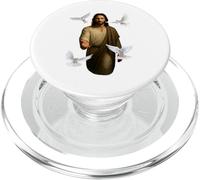 Gesù che cammina sull'acqua con colombe bianche Christian Art Faith PopSockets PopGrip per MagSafe