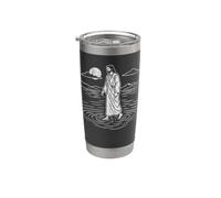 Gesù che cammina sull'acqua Cristo Cristianesimo Chiesa Bicchiere termico in acciaio inox doppia parete