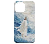 Gesù che cammina sull'acqua Fede cristiana sulla paura degli amanti di Dio Custodia per iPhone 13 Pro Max