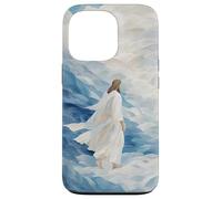 Gesù che cammina sull'acqua Fede cristiana sulla paura degli amanti di Dio Custodia per iPhone 13 Pro