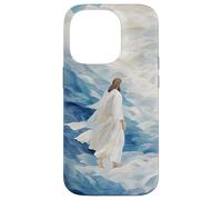 Gesù che cammina sull'acqua Fede cristiana sulla paura degli amanti di Dio Custodia per iPhone 14 Pro