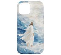 Gesù che cammina sull'acqua Fede cristiana sulla paura degli amanti di Dio Custodia per iPhone 15