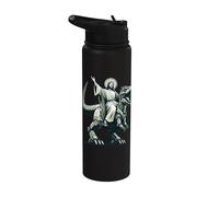 Gesù che cavalca il robot T-Rex Dinosaur Meme Sci-Fi Believers Stainless Steel Insulated Water Bottle