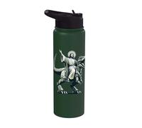 Gesù che cavalca il robot T-Rex Dinosaur Meme Sci-Fi Believers Stainless Steel Insulated Water Bottle