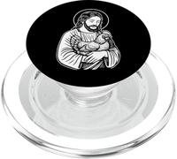 Gesù Che Tiene In Braccio Un Pollo PopSockets PopGrip per MagSafe